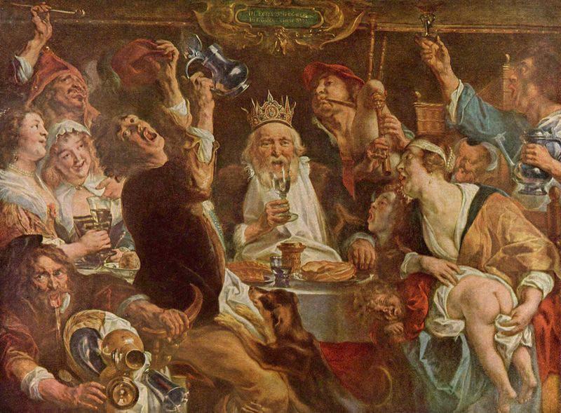 Jacob Jordaens Jacob Jordaens. The King Drinks oil painting image